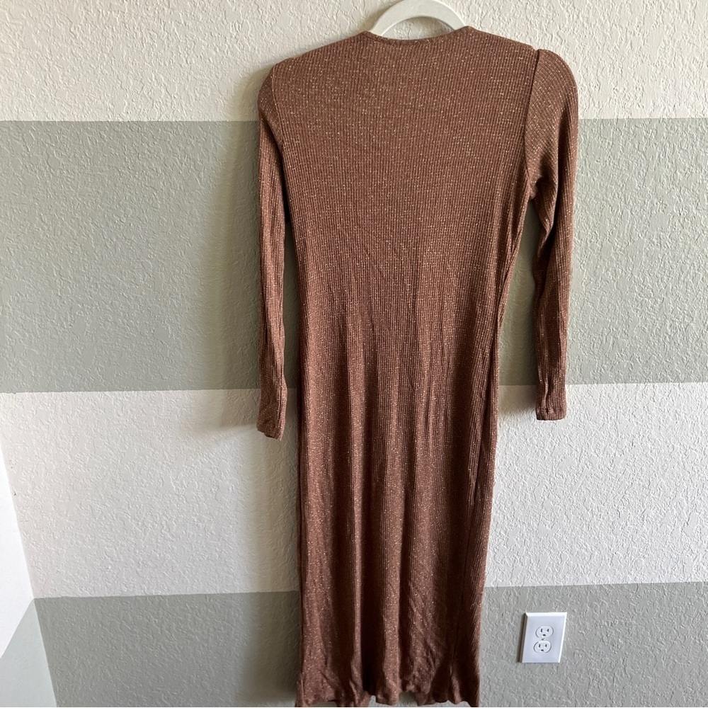 Rachel Pally Rib Snap front Metallic dress - Picture 5 of 5